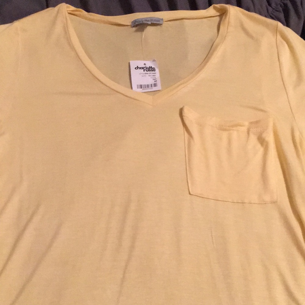 yellow flowy shirt